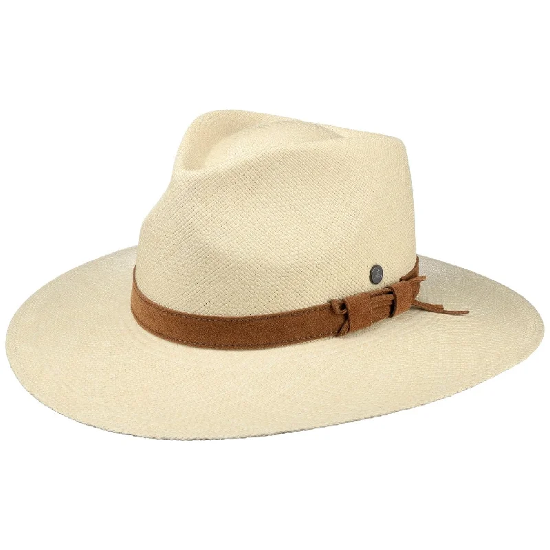 Eco-friendly straw hat for men with biodegradable material and sustainable style -Big Brim Panama Traveller Hat by Lierys