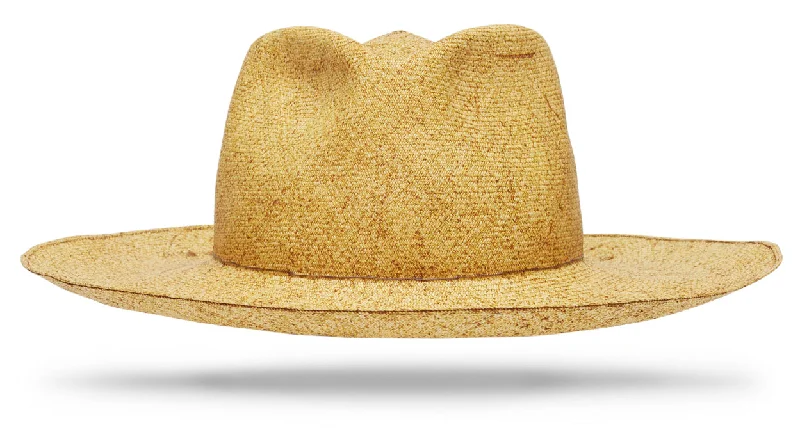 Luxury straw sun hat for women with wide brim and elegant finish -Montecristi Valley of Fire