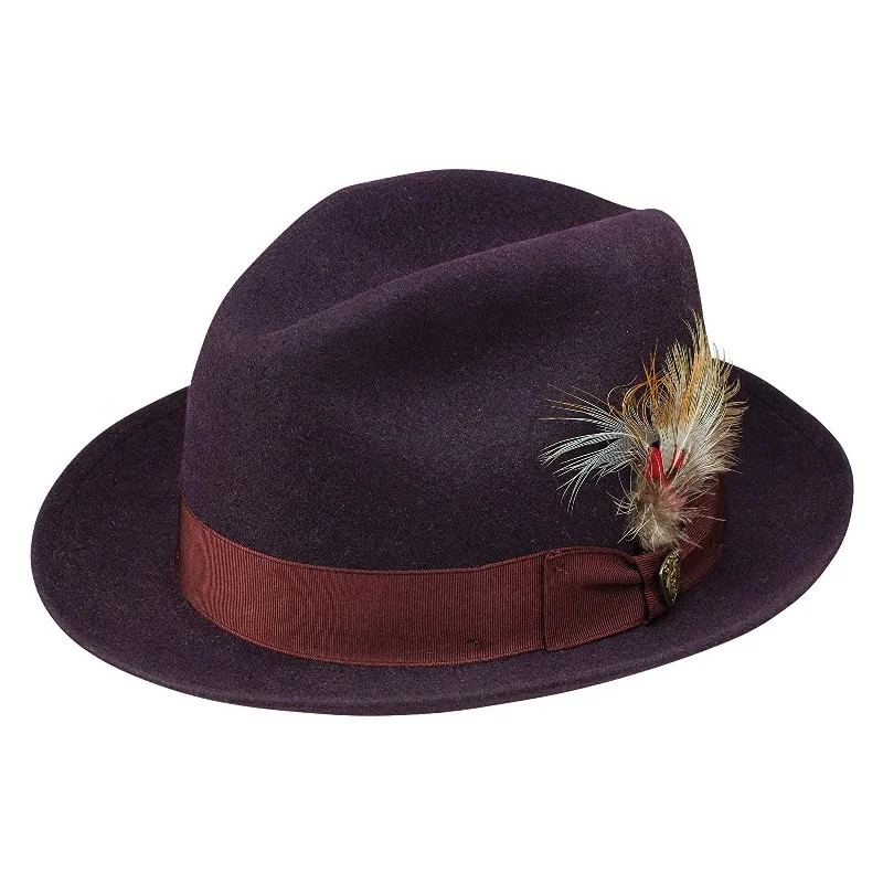 High-end felt fedora hats for women with premium finishes and sophisticated style -Dobbs Holloway Wool Felt Pinch Front Fedora