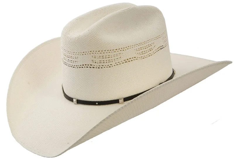 Adjustable straw fedora hat for men with versatile design for all occasions -Stetson White Horse Bangora Straw Hat