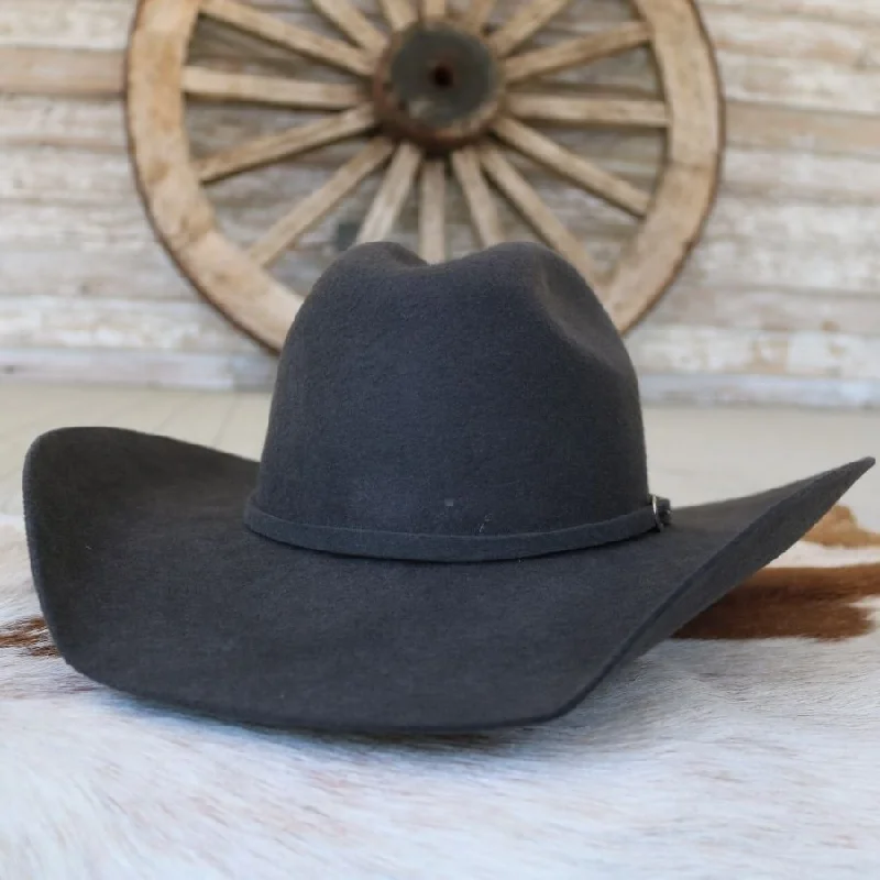 Casual felt hat with relaxed fit comfort -Justin 3X Grey Wool Cowboy Hat - Dayton