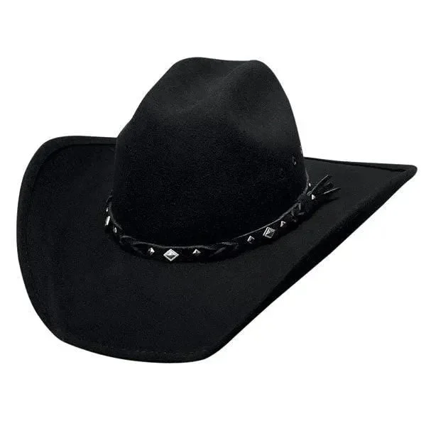 Cowboy hats for men with intricate tooling and metal accents for a rugged western look -Bullhide Country Heritage - Wool Felt Cowboy Hat