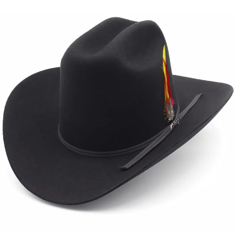 Classic western cowboy hats with ribbon bands for men with sophisticated style -Rancher Cowboy Felt Hats