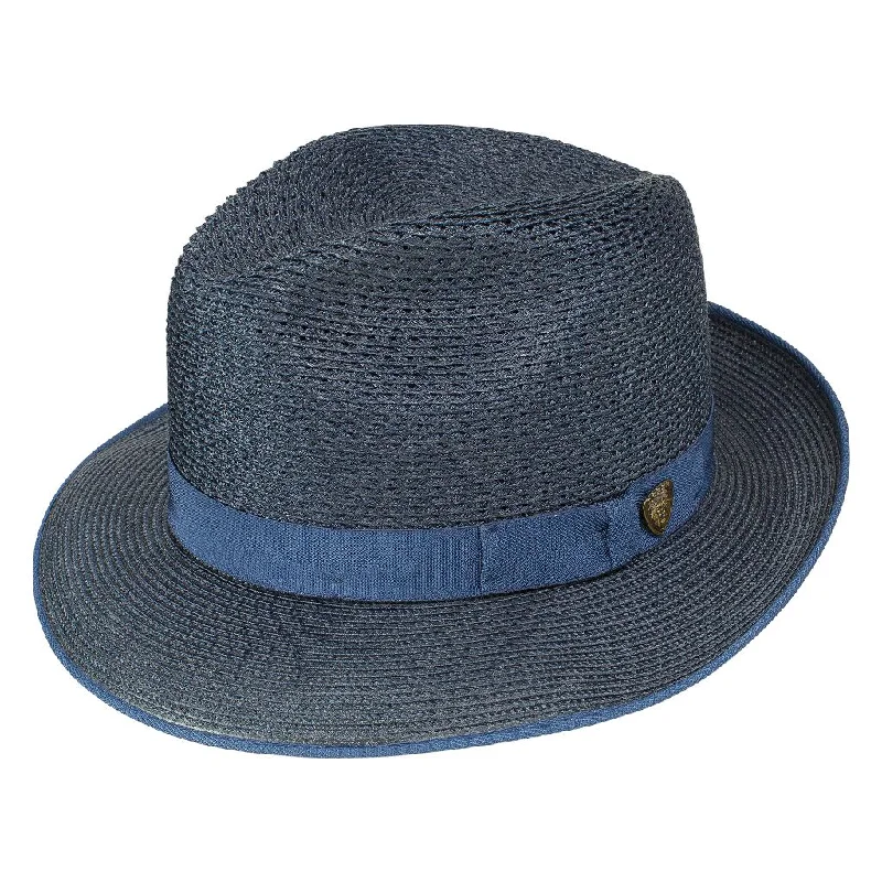 Lightweight wool fedora hats for women with breathable materials for all-day wear -Stetson Regalis B Vented Pinch Front Straw Fedora