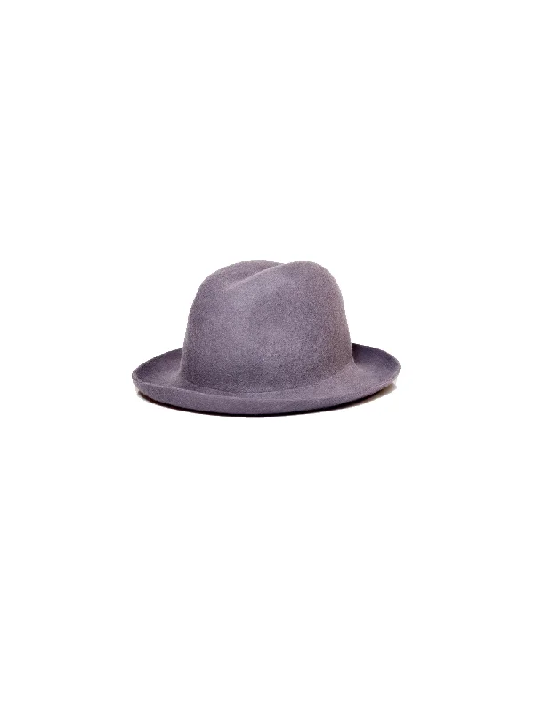 Luxury wool felt hat for refined taste -Fedora Curvy | Grey