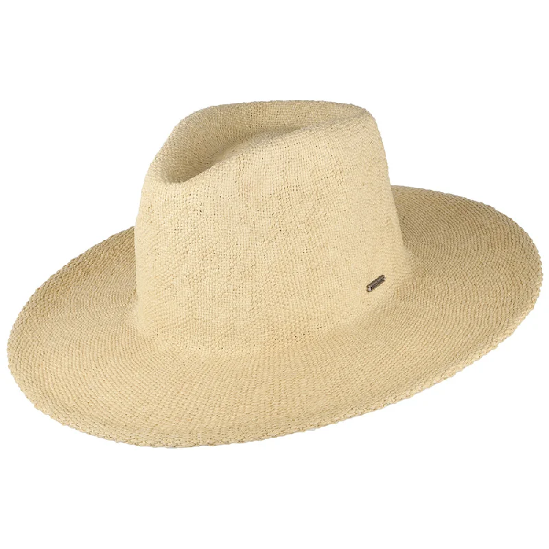 Custom cowboy hats for men with personalized embroidery for a unique, individual design -Brixton Hats Cohen Toyo Straw Cowboy Hat - Natural