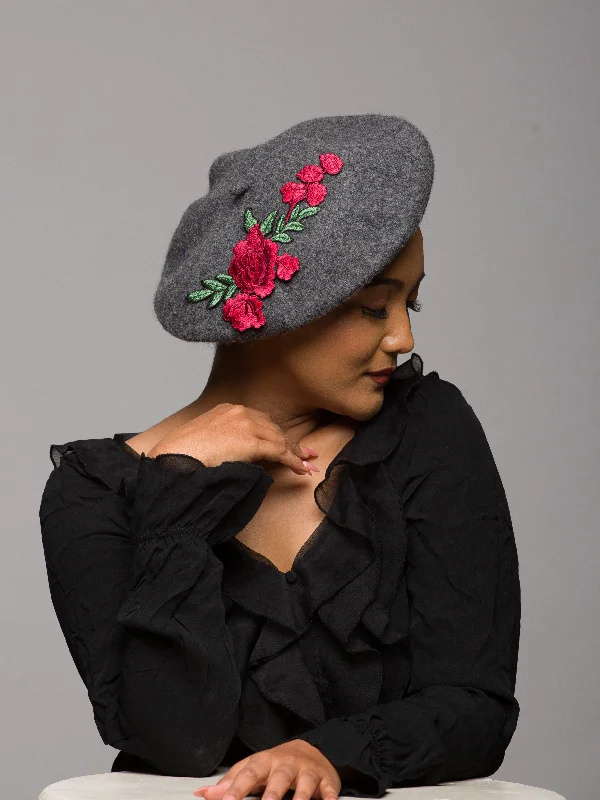 Affordable black felt hat for daily wear -Cap Winter With Beret (Beau Visage)