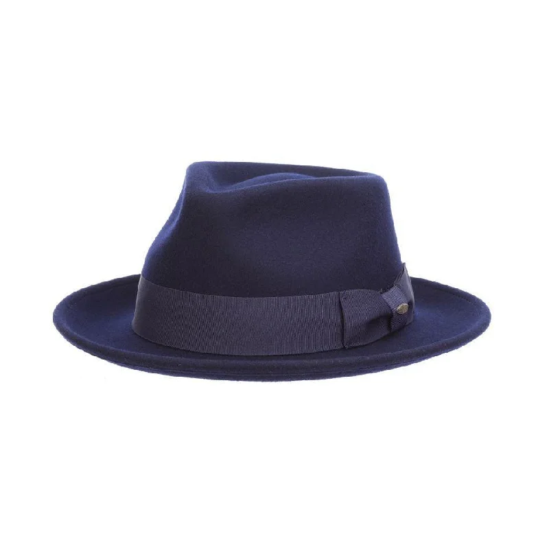 Fedora hats for men with adjustable leather bands for a custom fit -Scala Bristol Wool Felt Crushable Fedora