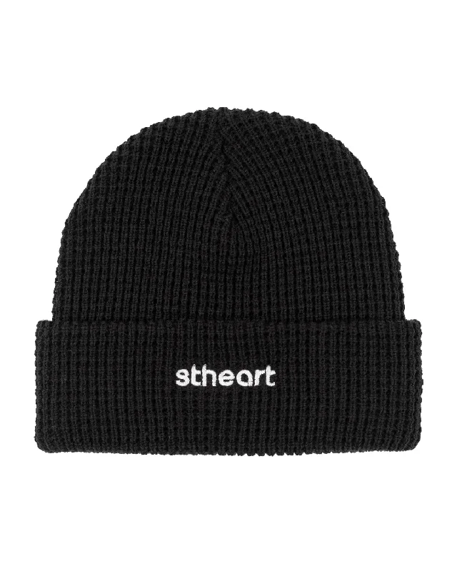 Cotton twill cap for durable daily use -Classic Logo Beanie | Black