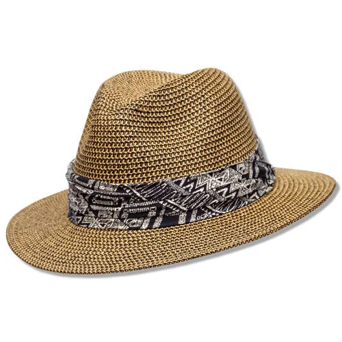 Timeless fedora hats for women with vintage-inspired designs and felt material -Saint Martin - Tweed Resort Hat