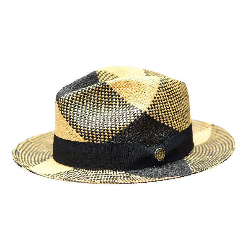 Timeless fedora hats for men with understated designs and neutral tones -Bruno Capelo Cubano Hand-Dyed Straw Fedora