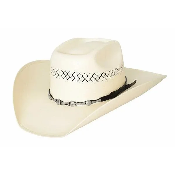 Colorful cowboy hats for women with embellished feathers for a fun and stylish accessory -Bullhide Silver City - (100X) Straw Cowboy Hat