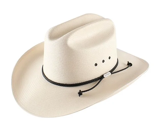 Comfortable straw hat for women with wide brim and adjustable fit -Stetson - Carson - Natural