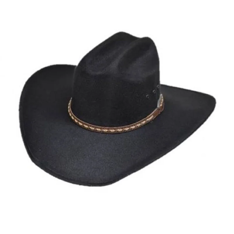 Classic straw cowboy hat for women with western-inspired design and charm -Lonestar Hats Black Kimble Hat