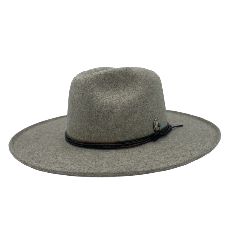 Casual felt hat with simple wool design -Frozen River