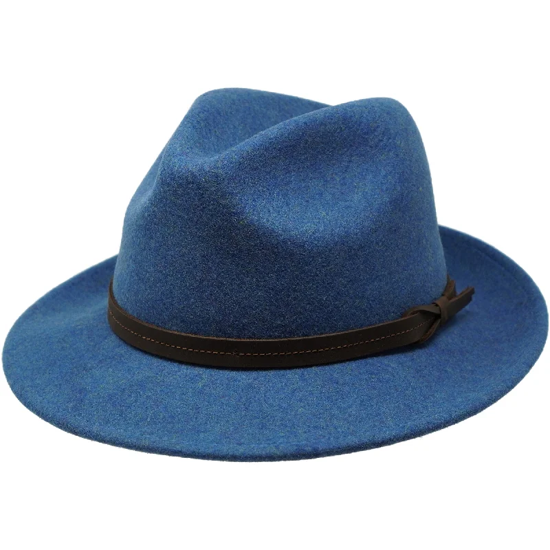 Bold wool felt hat for standout style -The Stoker - Lightweight Wide Brim Trilby