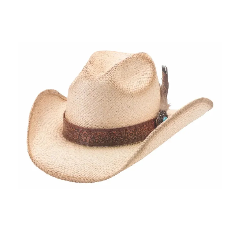 Large-brim cowboy hats for women with high-quality materials for practical use -Bullhide Moonshine - Genuine Panama Straw Cowboy Hat