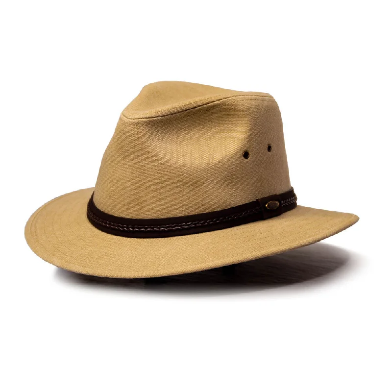 Vintage fedora hats for men with distressed leather bands for an aged look -Saint Martin - Cotton Fedora