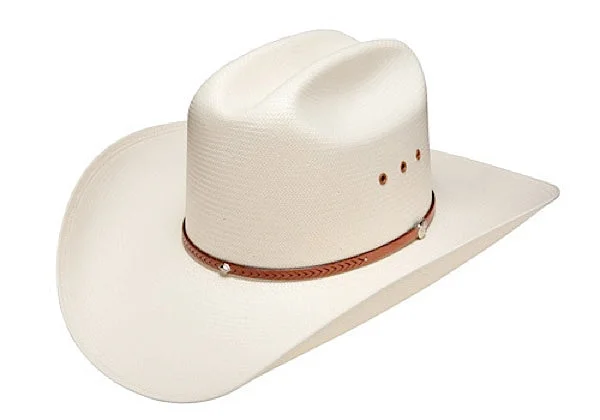 Stylish felt cowboy hats for women with velvet bands for a rich, luxurious finish -Resistol Kingwood Straw Hat/3 1/2 inch Brim