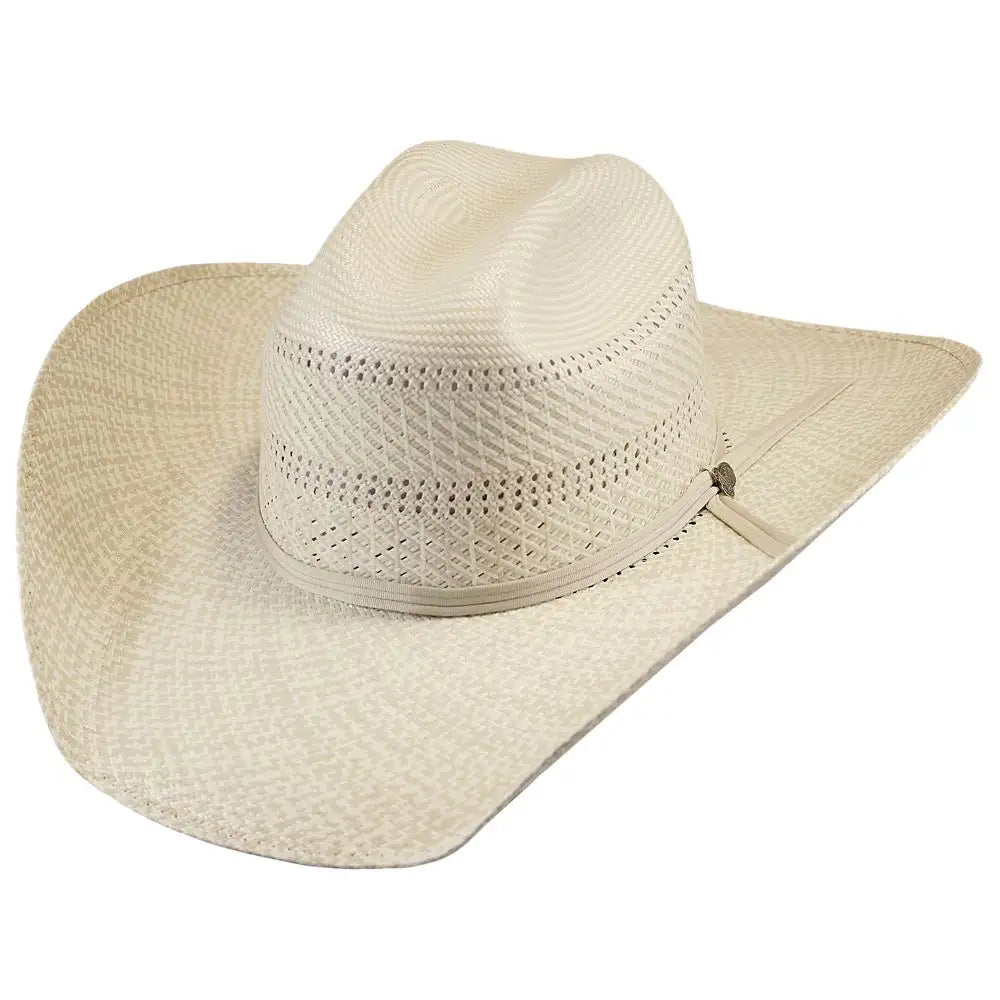 Fashionable cowboy hats for women with colorful embroidered patches for a playful touch -Justin Banks - (50X) Straw Cowboy Hat