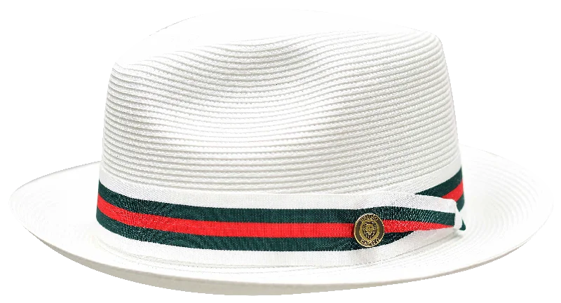 White w/Red/Green Band