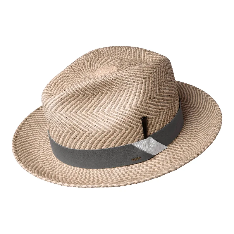 Designer wool fedora hats for women with rich textures and statement accents -Rene Genuine Panama Straw Fedora