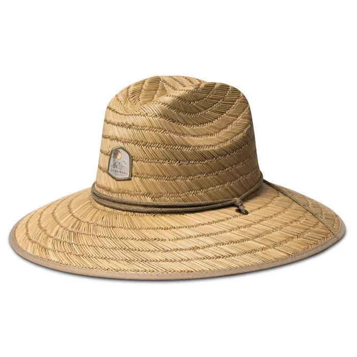 Boho-style straw hat for women with fringe details and relaxed look -Kooringal - Hastings Surf Straw Lifeguard Hat