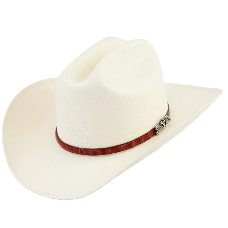 Fashionable cowboy hats for women with unique fabric bands and embroidered details -Sombrero Chaparral 150x Cowboy Hat