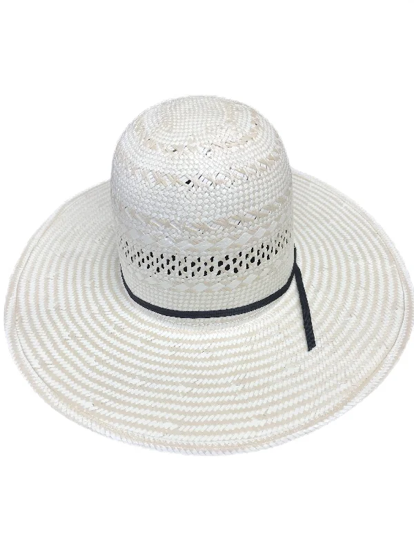 Fun straw hat for kids with vibrant patterns and playful accents -American Hat Co. Straw Hats - #845 - OPEN CROWN