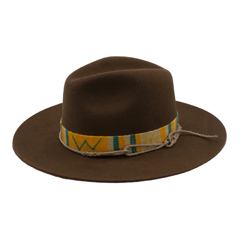 Vintage felt hat with classic fedora shape -Kingston Mines