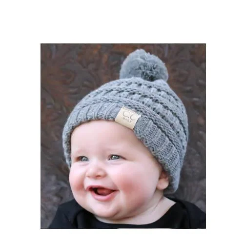 Premium snapback cap with flat bill design -Baby-847 Light Melange Beanie