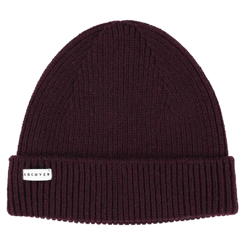 Casual denim cap for laid-back vibes -Ribbed Merino Beanie / Purple