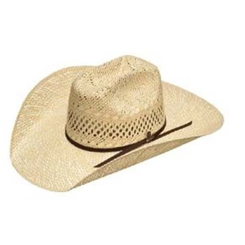 Stylish straw sun hat for women with a decorative bow for added elegance -Ariat Twisted Weaved Straw Hat