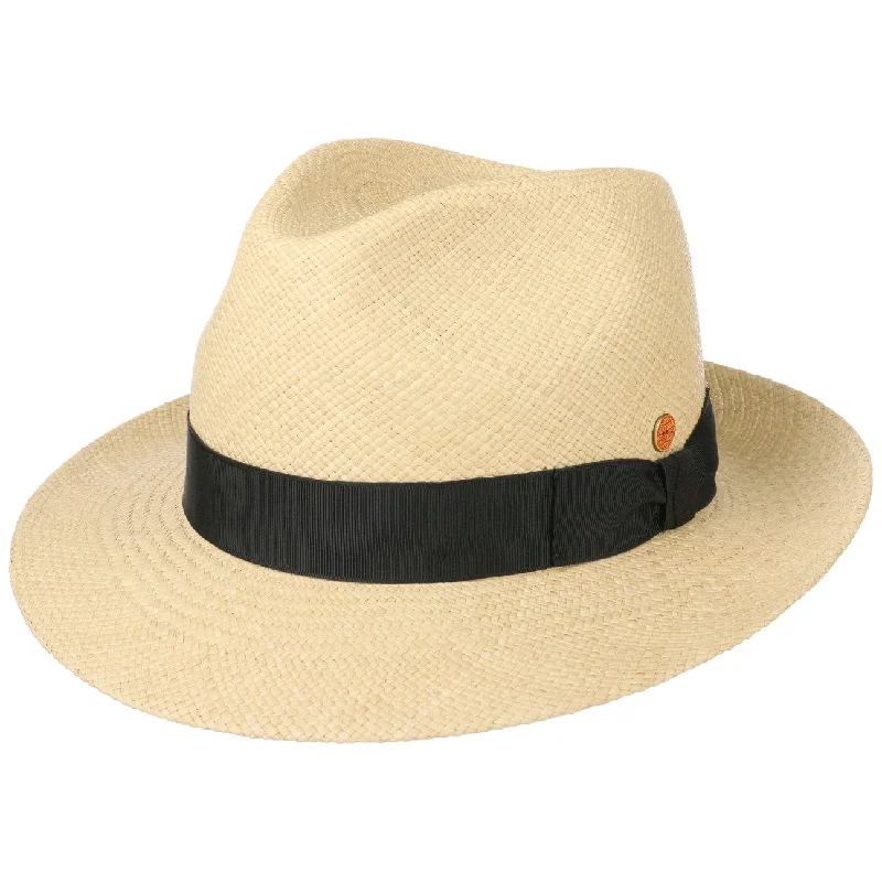 Handmade straw cowboy hat for men with a rugged and timeless look -Albenga Panama Bogart Hat by Mayser