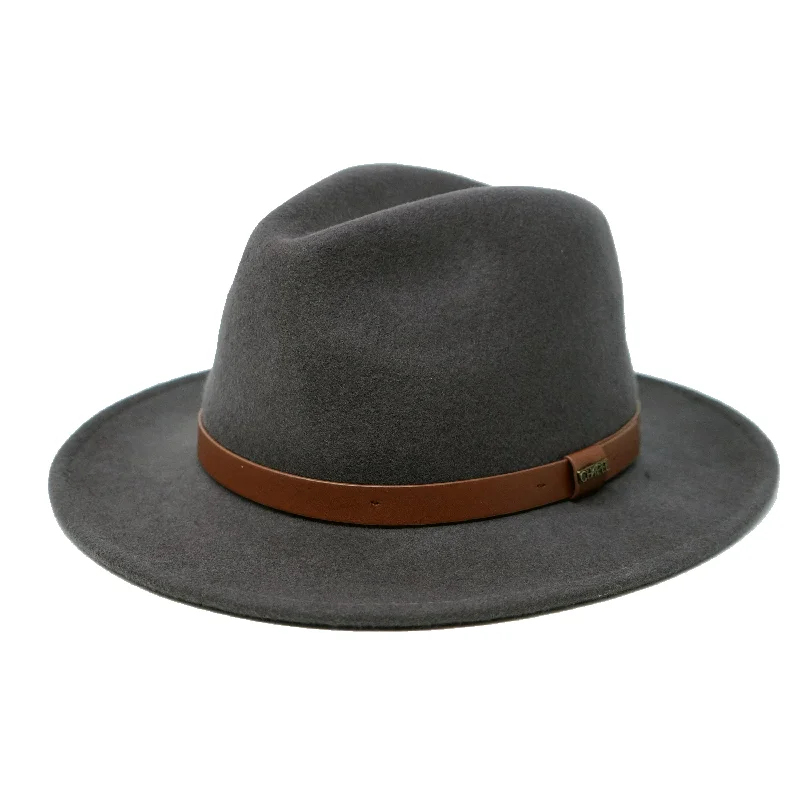 Durable felt hat with sturdy wool build -RYDER GREY