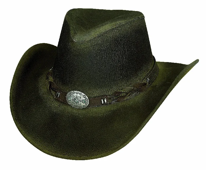 Cowboy hats for men with leather straps for added ruggedness and style -Bullhide Old Faithful - Leather Cowboy Hat