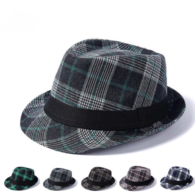 Designer wool felt hat for luxury lovers -Jefferson Tartan Trilby Hat