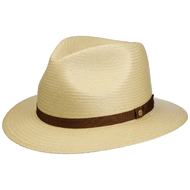 Fun straw hat for kids with vibrant patterns and playful accents -Fallkirk Traveller Toyo Straw Hat by Stetson