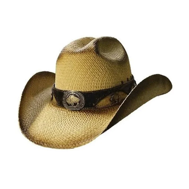 Handmade straw hat for women with intricate weaving and boho style -Austin Traders Buffalo Soldier Straw Hat