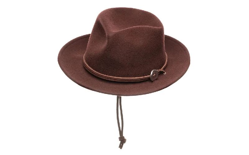 Classic wool felt hat for everyday classics -FRANKIE WOOL FEDORA HAT - MAHOGANY