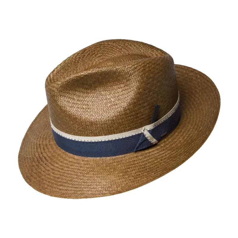 Designer fedora hats for women with delicate lace accents for a vintage-inspired touch -Bailey Kirton Genuine Panama Straw Fedora