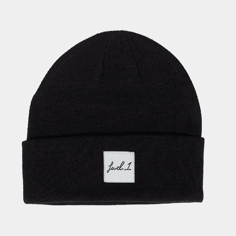 Canvas baseball cap for long-lasting wear -Script Logo Beanie