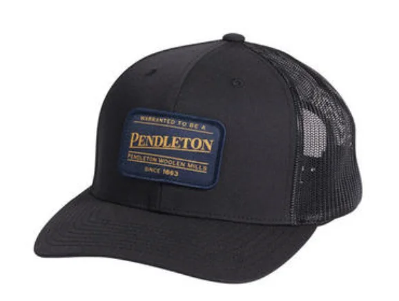 Fashionable cowboy hats for women with unique fabric bands and embroidered details -Pendleton Classic Patch Trucker Cap