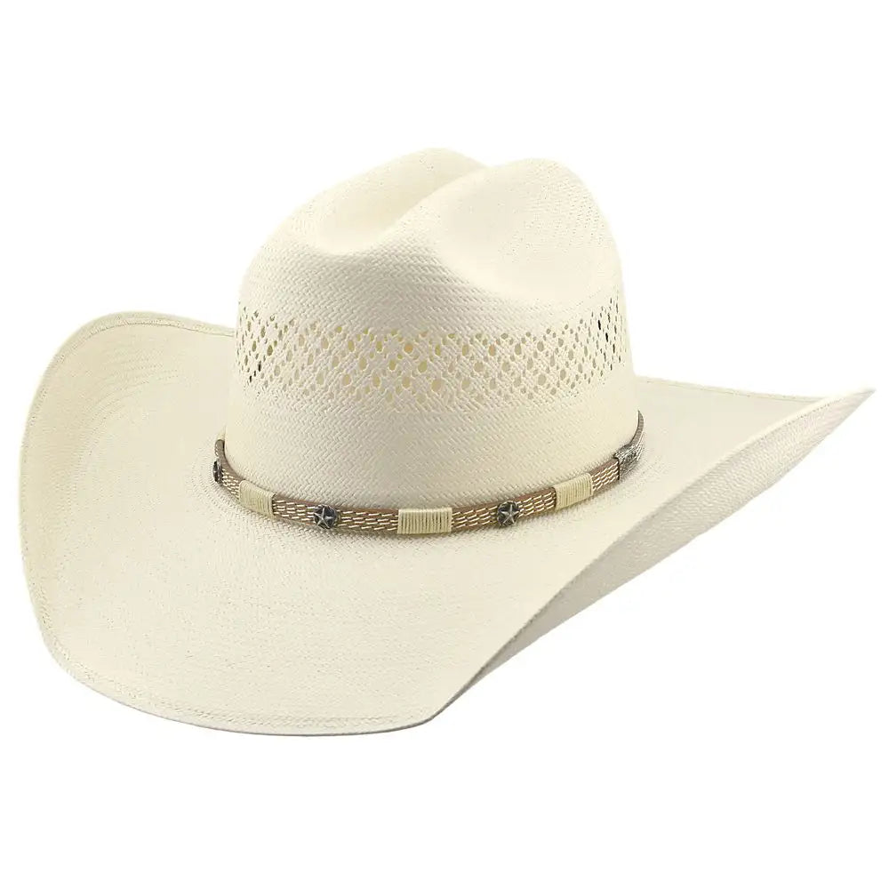 Custom cowboy hats for men with personalized band and initials for uniqueness -Larry Mahan's Wyatt - (10X) Straw Cowboy Hat