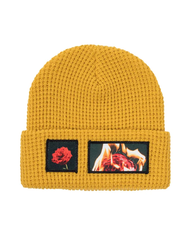 Embroidered cap with personalized name design -Rose Beanie | Honey