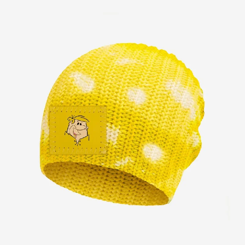 Durable canvas cap for rugged outdoor use -Barney Rubble Yellow Tie Dye Kids Beanie