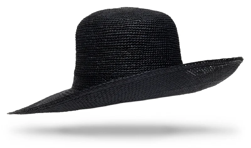 Fashionable straw Panama hat for men with traditional and sleek design -Bacall Black