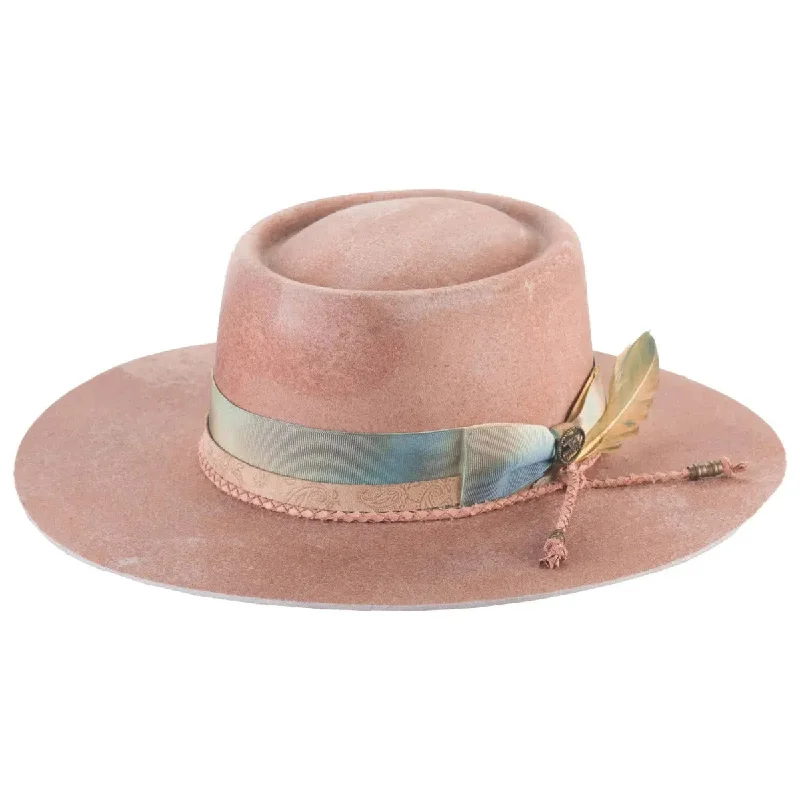 Fashionable cowboy hats for women with colorful embroidered patches for a playful touch -Bullhide Morning Sky - Wool Felt Cowgirl Hat