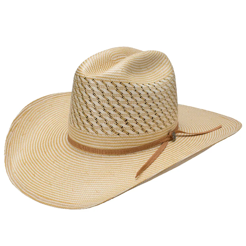 Classic straw hat for women with wide brim for sun protection -Resistol 20X Ryder Ivory/Wheat Straw Hat