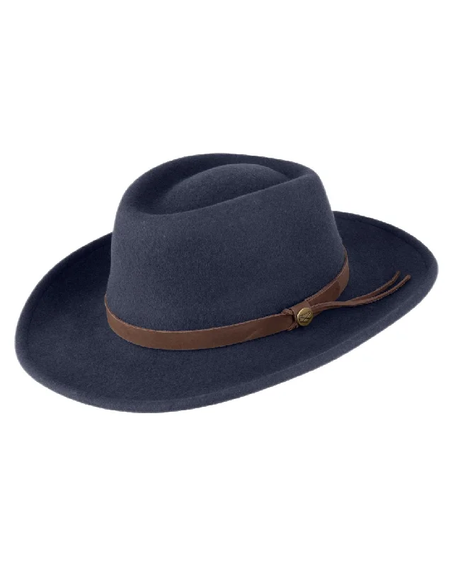 Designer felt hat with bold color options -Hoggs of Fife Perth Crushable Felt Hat